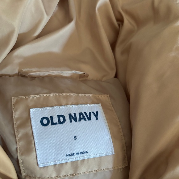 Old Navy Khaki Long Puffer Jacket Full Zip Women’s Size Small - Picture 14 of 14